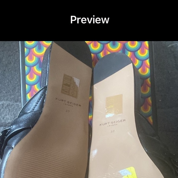 NIB Kurt Geiger London Soho Mule Drench Quilted Leather Flats 37 - Picture 7 of 7